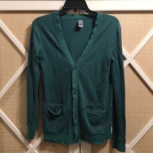 BDG Green Cardigan thermal material